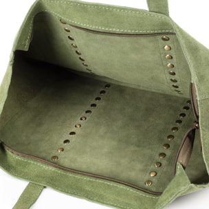 Alonte borsa a spalla donna. Pelle scamosciata autentica.