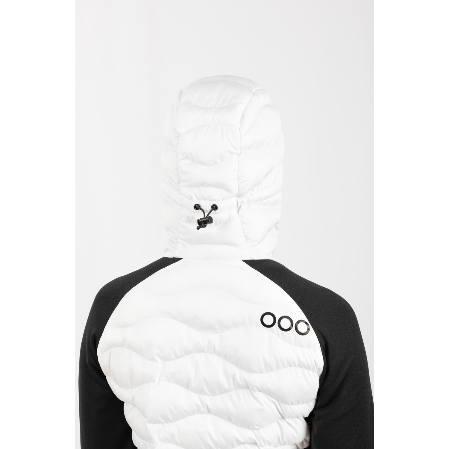 Chaqueta ECOActive Hybrid Insulated Jacket with cap Women marca ECOON - Blanco / Negro