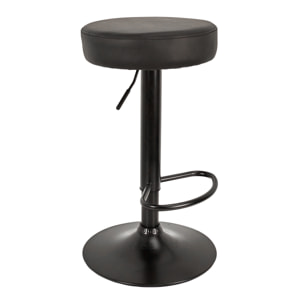 Tabouret De Bar Reglable Mumford Noir - Lot De 2