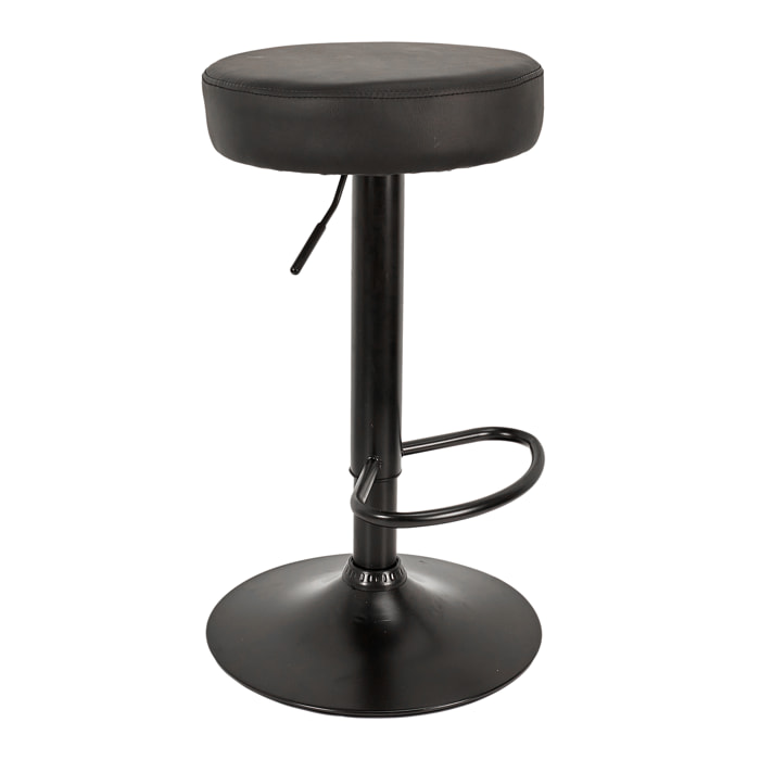 Tabouret De Bar Reglable Mumford Noir - Lot De 2
