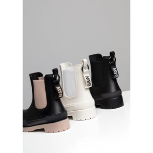 Botas de Agua Unisex Beige B&W