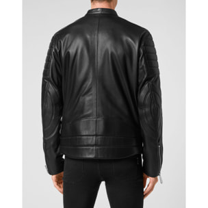 PHILIPP PLEIN Leather Moto Jacket