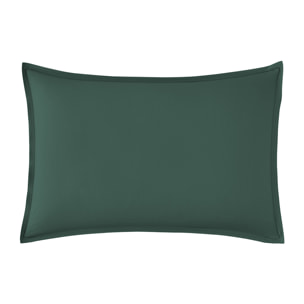 Taie d'oreiller unie en percale de coton , PREMIÈRE, Vert forêt