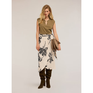 Motivi - Camiseta con detalle metálico - Verde militare