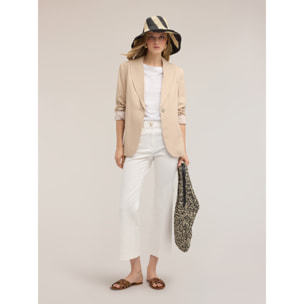Motivi - Blazer in misto lino - Beige