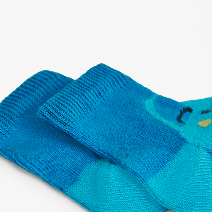 Pack calcetines recién nacido, algodón estampado, azul