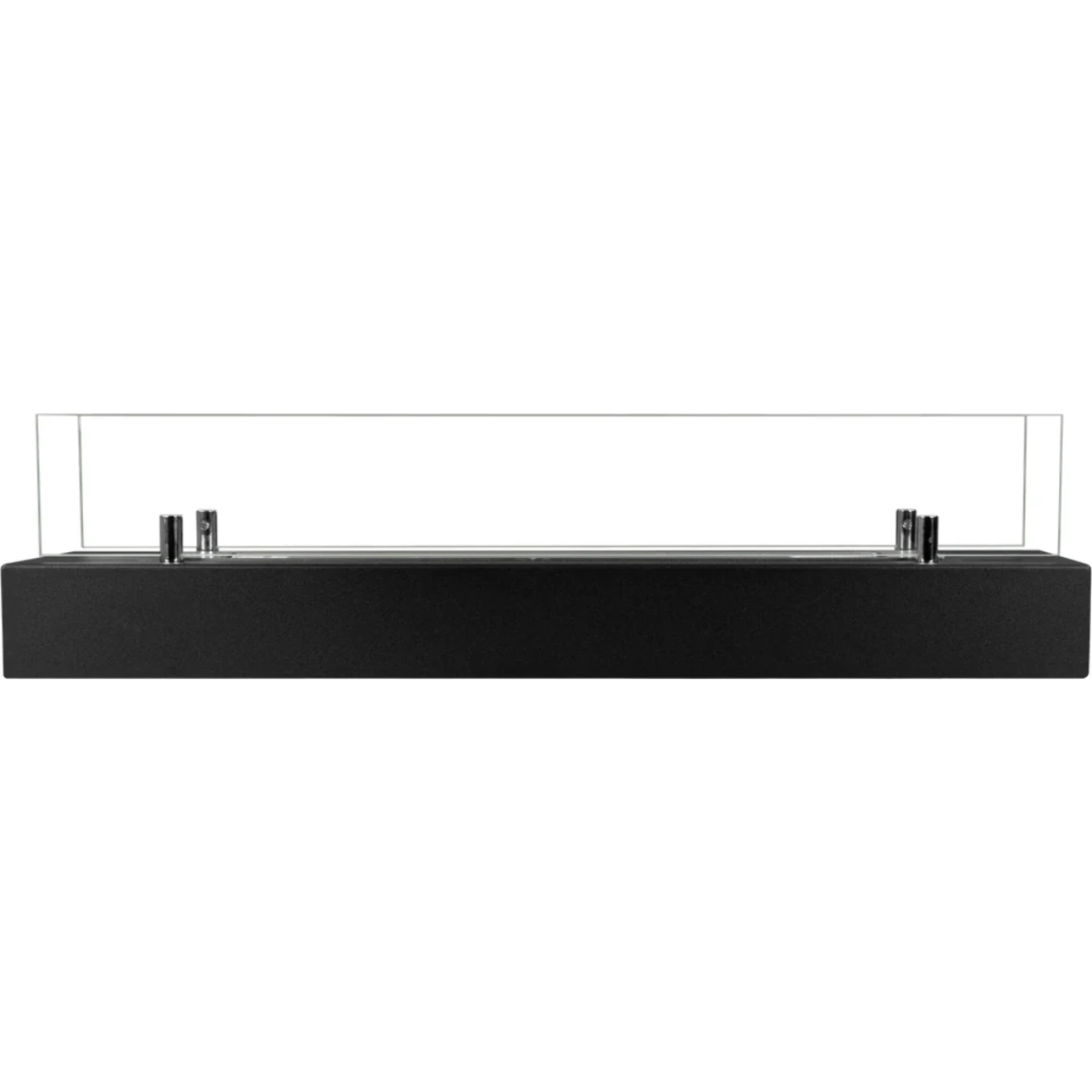 Camino A Bioetanolo Da Appoggio 70x16,7x14,4 cm con Bruciatore 0,75lt in Acciaio Inox Nero