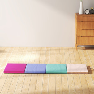 Colchoneta Gimnasia Plegable de Grosor de 5 cm, Tapete de Ejercicio con Asas de Transporte, Bolsa, Esterilla de Gimnasia para Yoga, Aeróbic, Artes Marciales, Multicolor