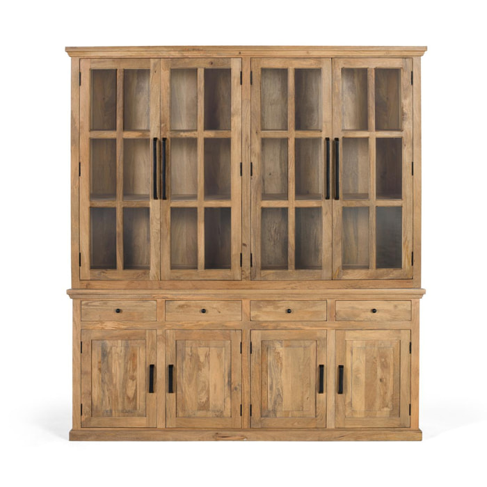 Alacena de Madera de Mango 208 Cm Estilo Rústico Moderno