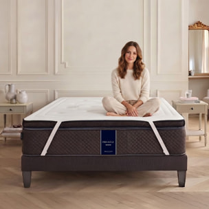 Surmatelas Privilège Mémoire de Forme, 5 cm d'épaisseur, Elastiques de Maintien, Confort Moelleux