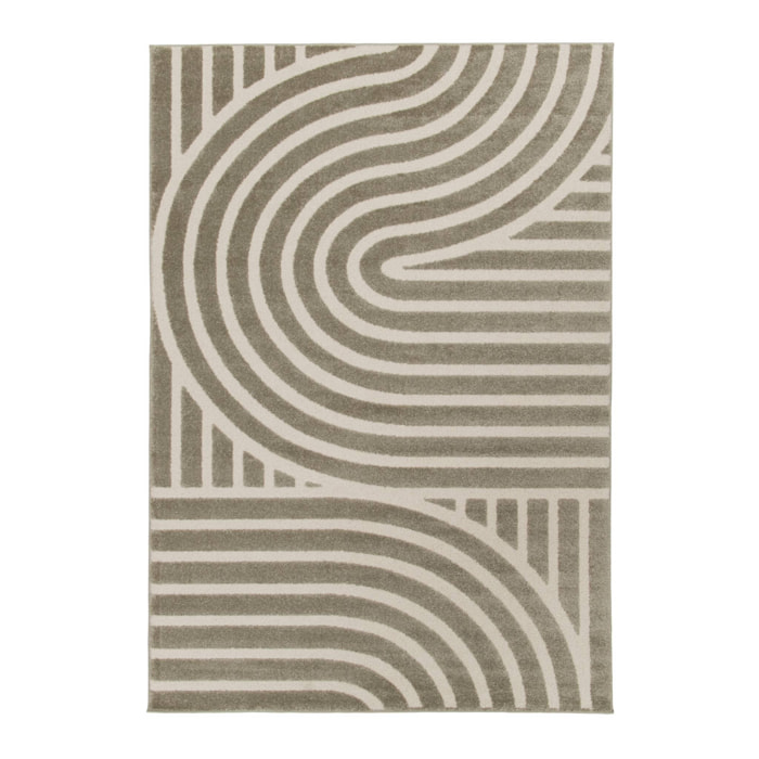 Tapis intérieur motif graphique taupe  ENZO