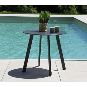 Salon de jardin en aluminium - 4 places - gris perle - CADIX 4