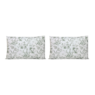2 Fundas de almohada El Caballo 50x75 cm PIACENZA Verde - 100% algodón -