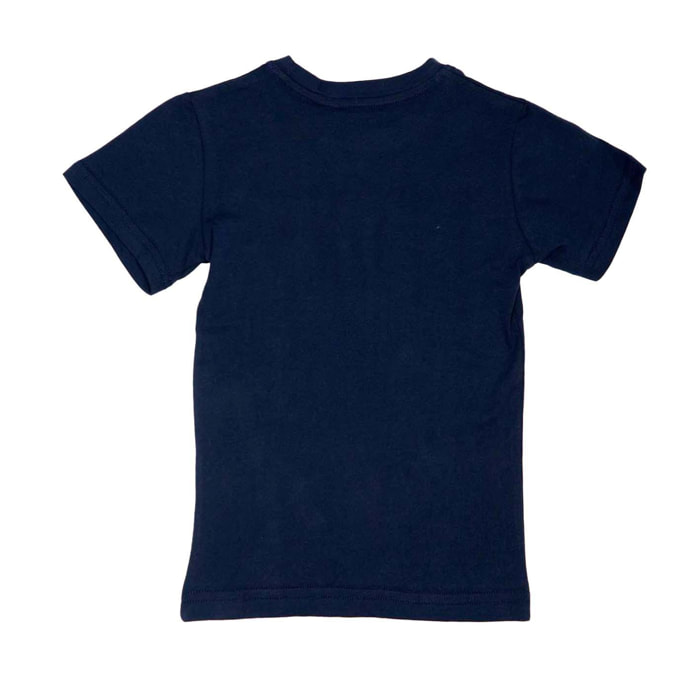 Camiseta básica de manga corta con logo grande para niño