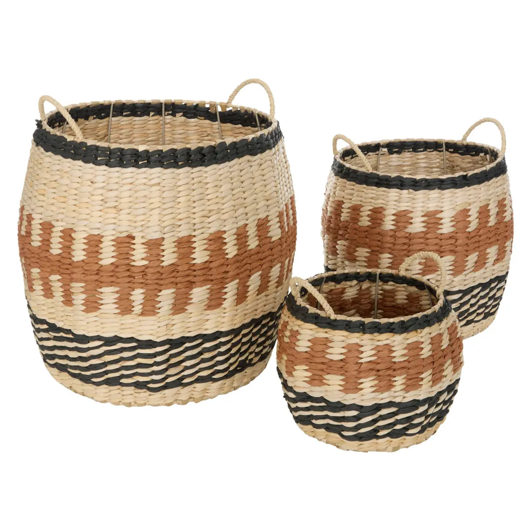 Paniers Wonja orange 32x32cm