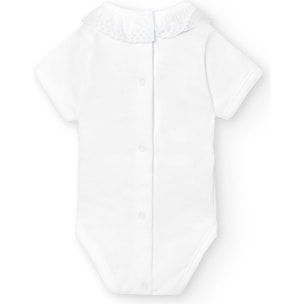 Body bebé manga corta cuello batista