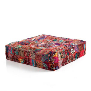 Tomasucci Pouf carré YARA ROUGE PATCH