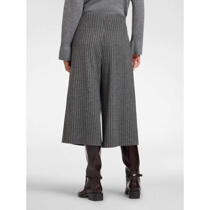 Elena Mirò - Pantalones cropped de rayas jacquard - Gris