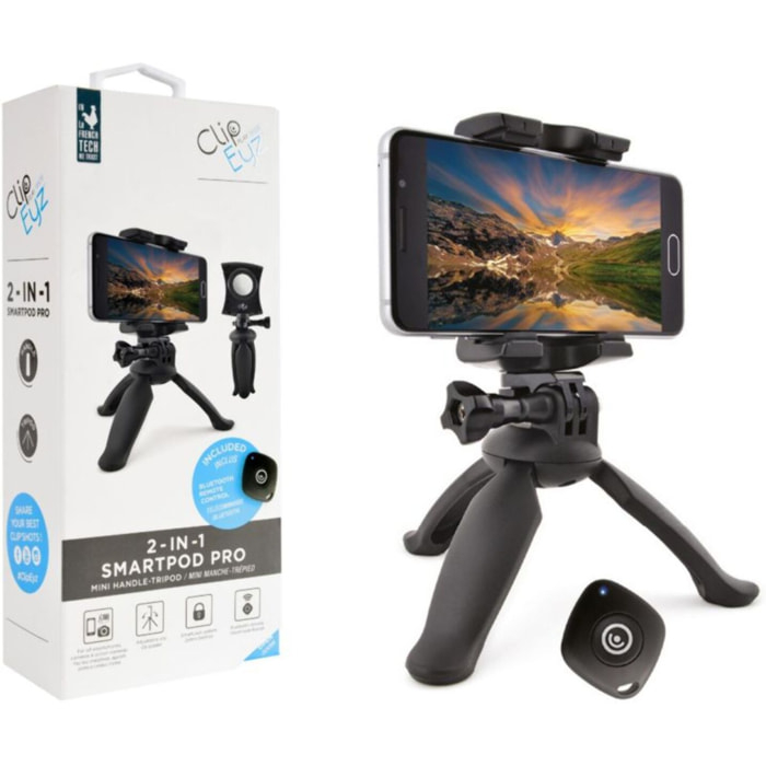 Trépied CLIPEYZ Trépied bluetooth stabilisateur noir