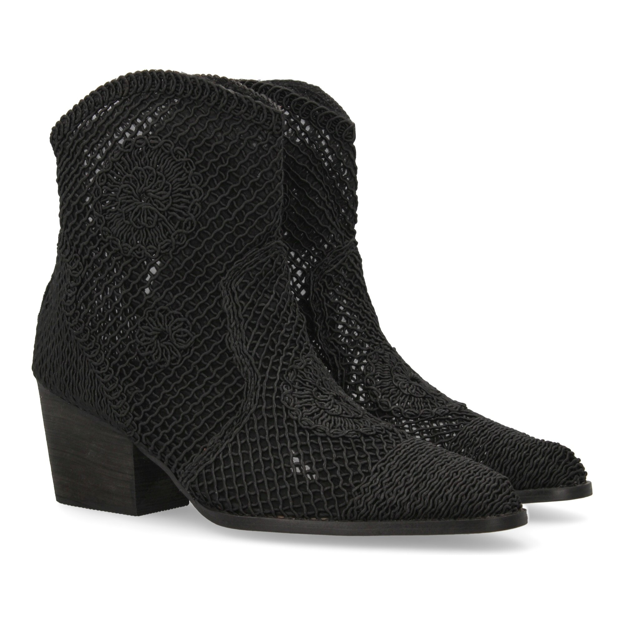 Botines de tacón cubano para mujer, comodos sin cierre, elegantes.
