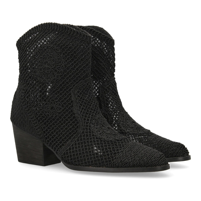Botines de tacón cubano para mujer, comodos sin cierre, elegantes.