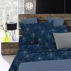 COMPLETO LETTO FASHION MADE IN ITALY MICROFIBRA-FIREWORKS PIAZZA E MEZZA