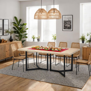 Mesa de comedor Jokul 180 Negro - Roble