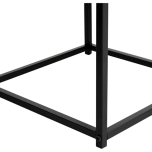 Lot de 2 tables basses Jones effet marbre noir L37/33cm