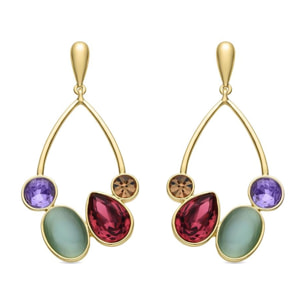 Pendientes Lux by Lux acabadoss en oro amarillo 18K