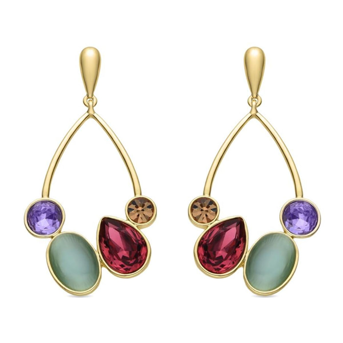 Pendientes Lux by Lux acabadoss en oro amarillo 18K