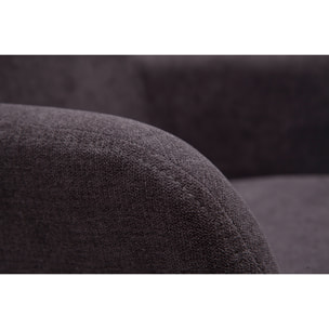 Tabourets de bar réglables tissu effet velours gris foncé et métal (lot de 2) AMIKA