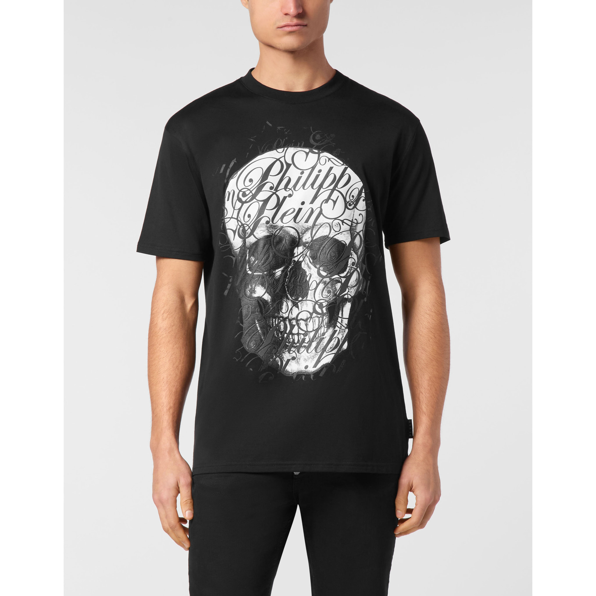 PHILIPP PLEIN Camiseta Cuello Redondo COURSIVE