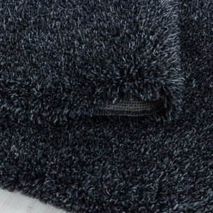 Tapis longs poils shaggy tissé motif uni TENI