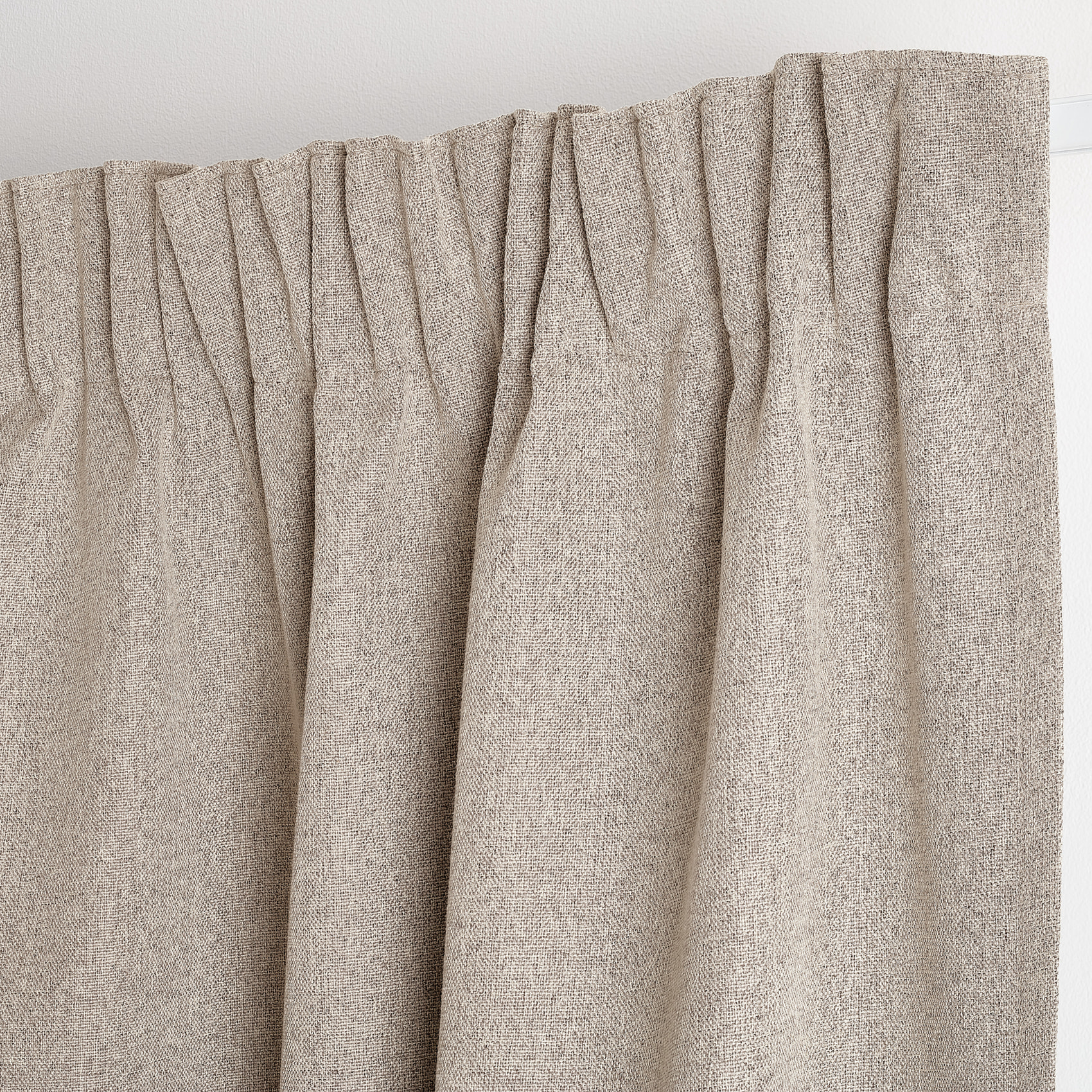 Rideau 100% occultant double face galon fronceur - Naturel