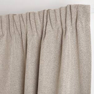 Rideau 100% occultant double face galon fronceur - Naturel