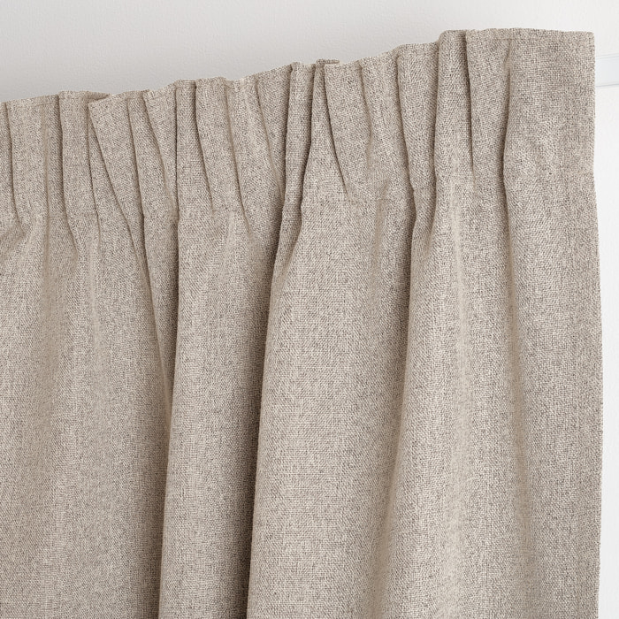 Rideau 100% occultant double face galon fronceur - Naturel