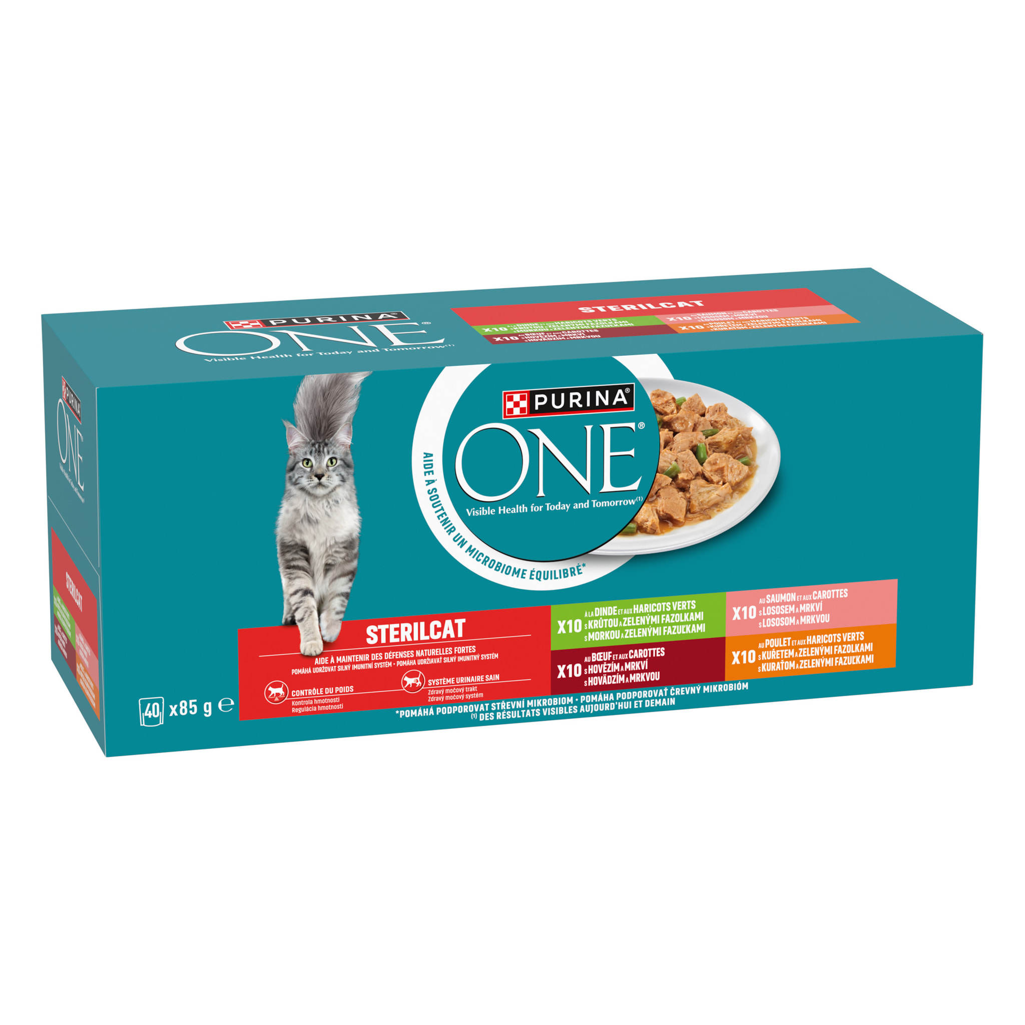 PURINA ONE Chat Stérilisé Multivariétés 40x85g