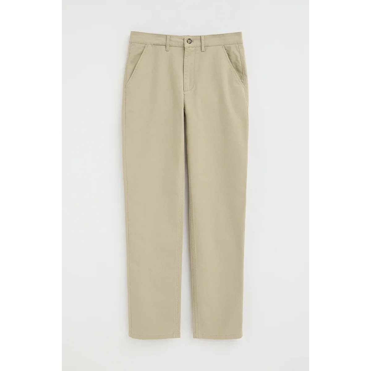 Pantalón chino color crema slim con logo Polo Club