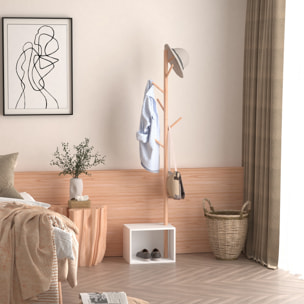 Perchero de Pie Tipo árbol de Bambú 40x30x180cm