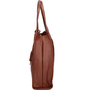 Borsa a spalla  da donna In Vera pelle Made in Italy 34x32x11 cm