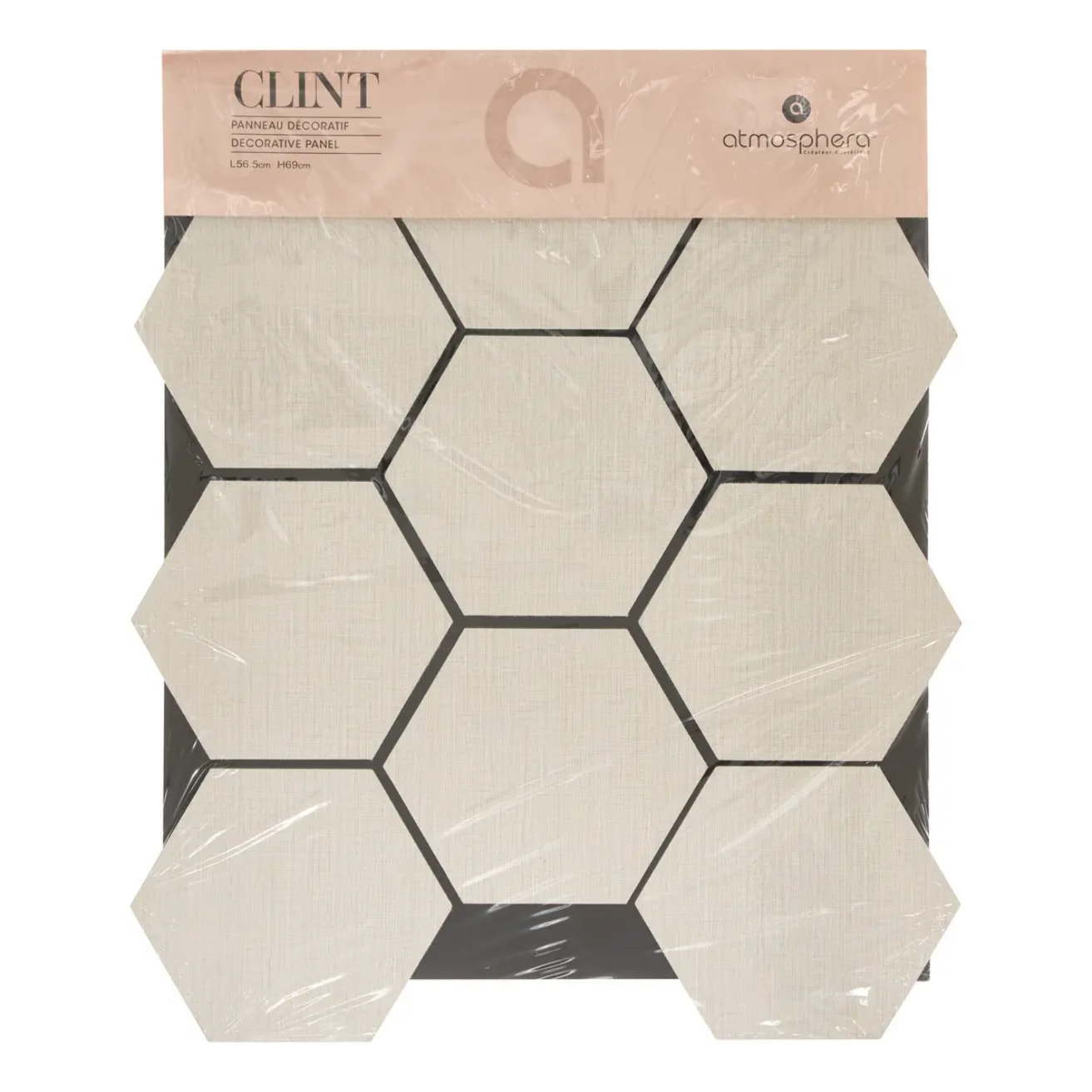 Panneau décoratif mural Clint beige lin 56x69cm