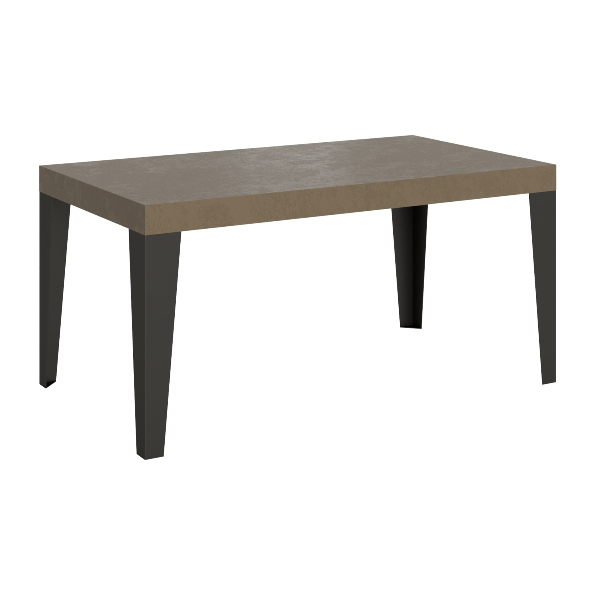 Table extensible 90x160/420 cm Flame taupe pieds anthracite