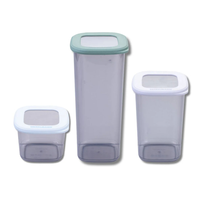 Lot de 3 Boîtes à Provisions Fackelmann Storage