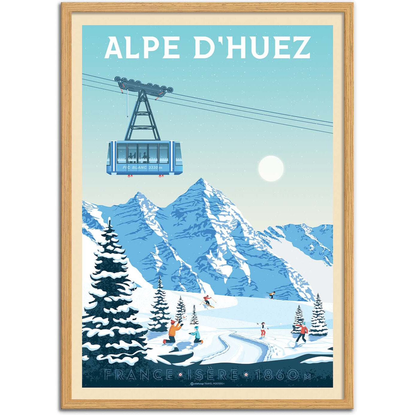 Affiche - Alpe d'Huez - Olahoop Travel Posters