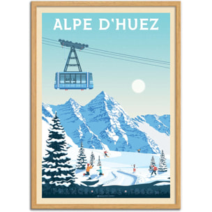Affiche - Alpe d'Huez - Olahoop Travel Posters
