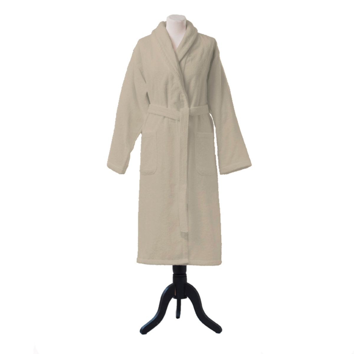 Peignoir de bain uni en coton, AQUA, Seigle