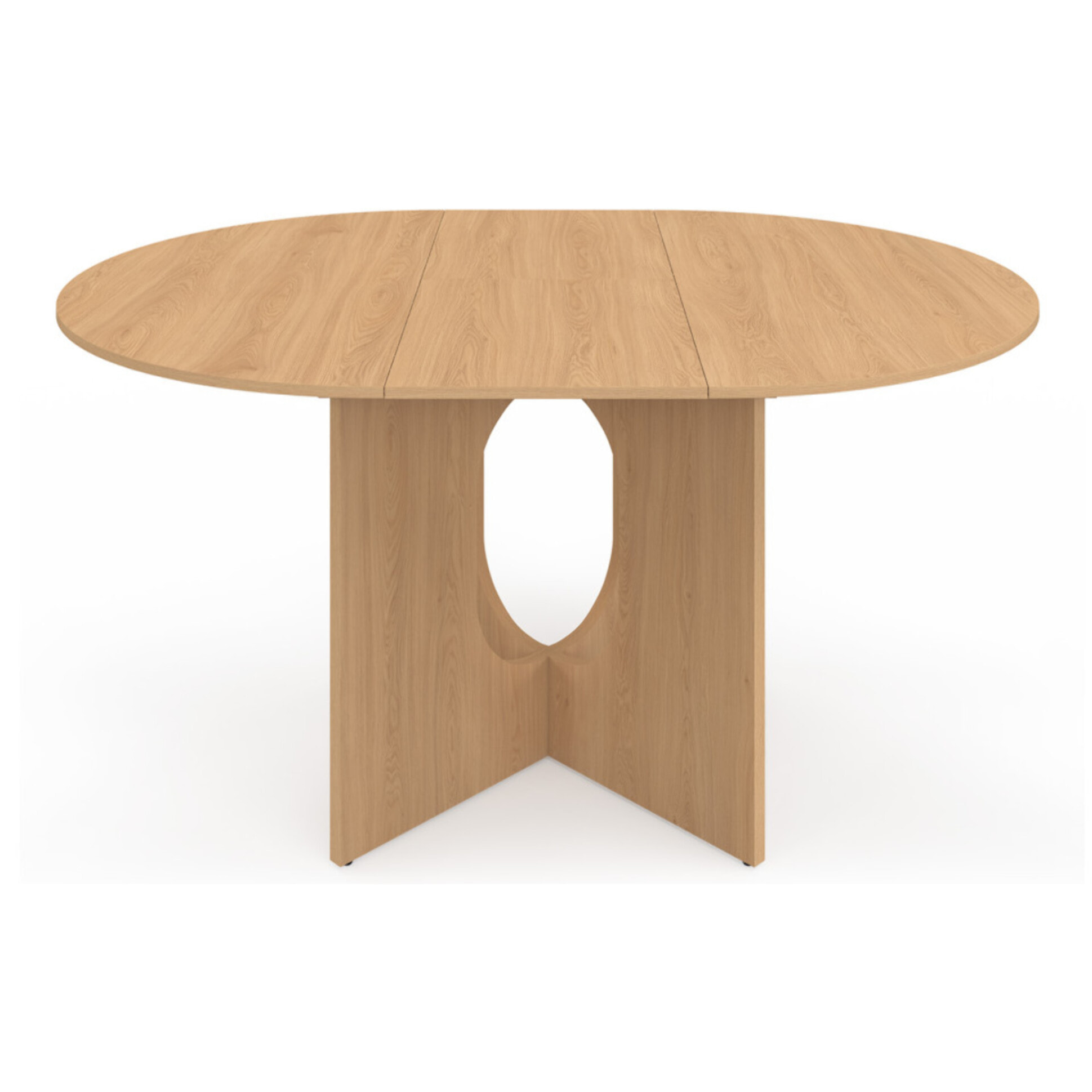 Table à manger ronde extensible Mathis Ø110-150cm bois