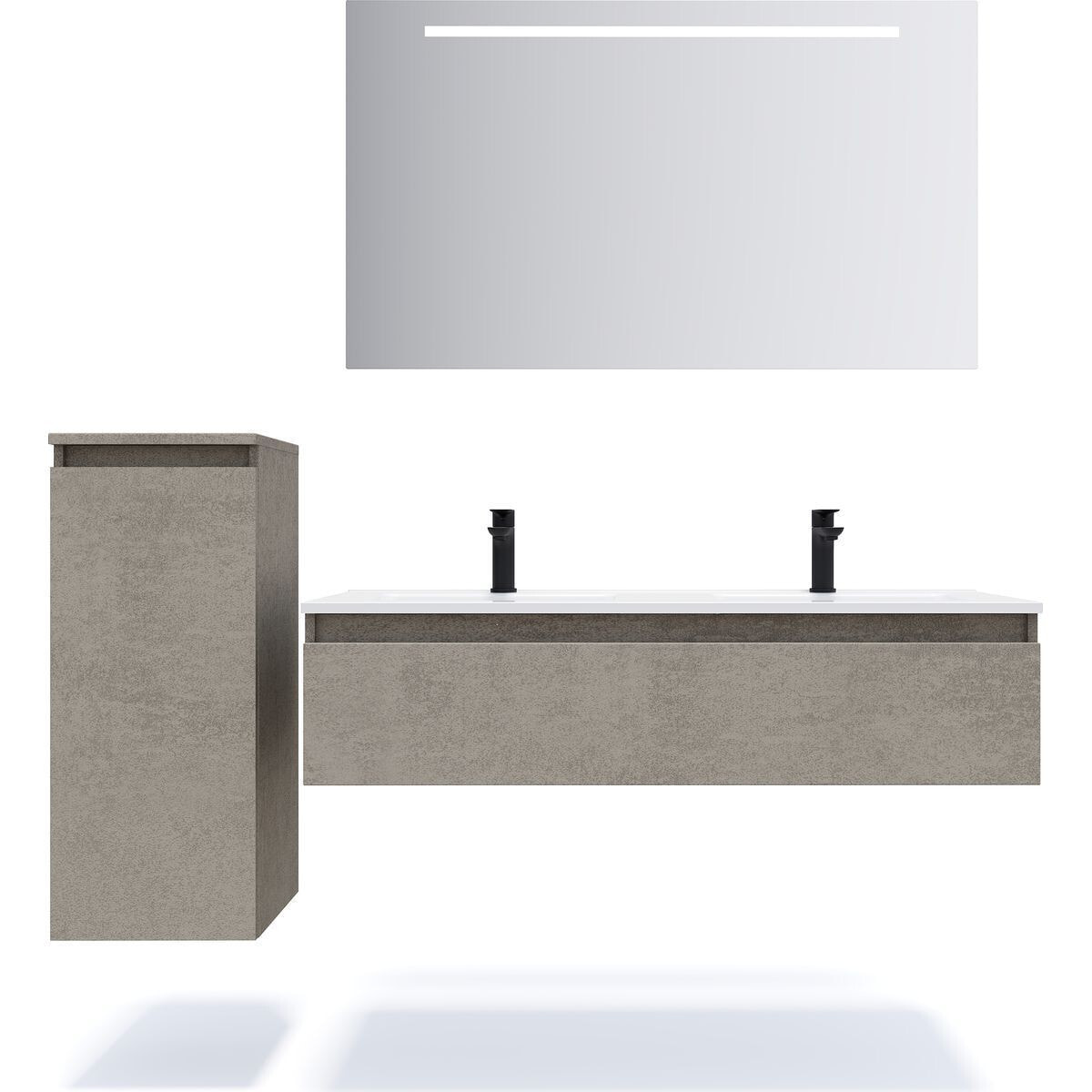 Ensemble double vasque 1 tiroir + miroir - HUDSON