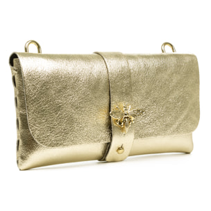 Amaseno borsa a tracolla donna. Pelle autentica Camoscio Laccato.