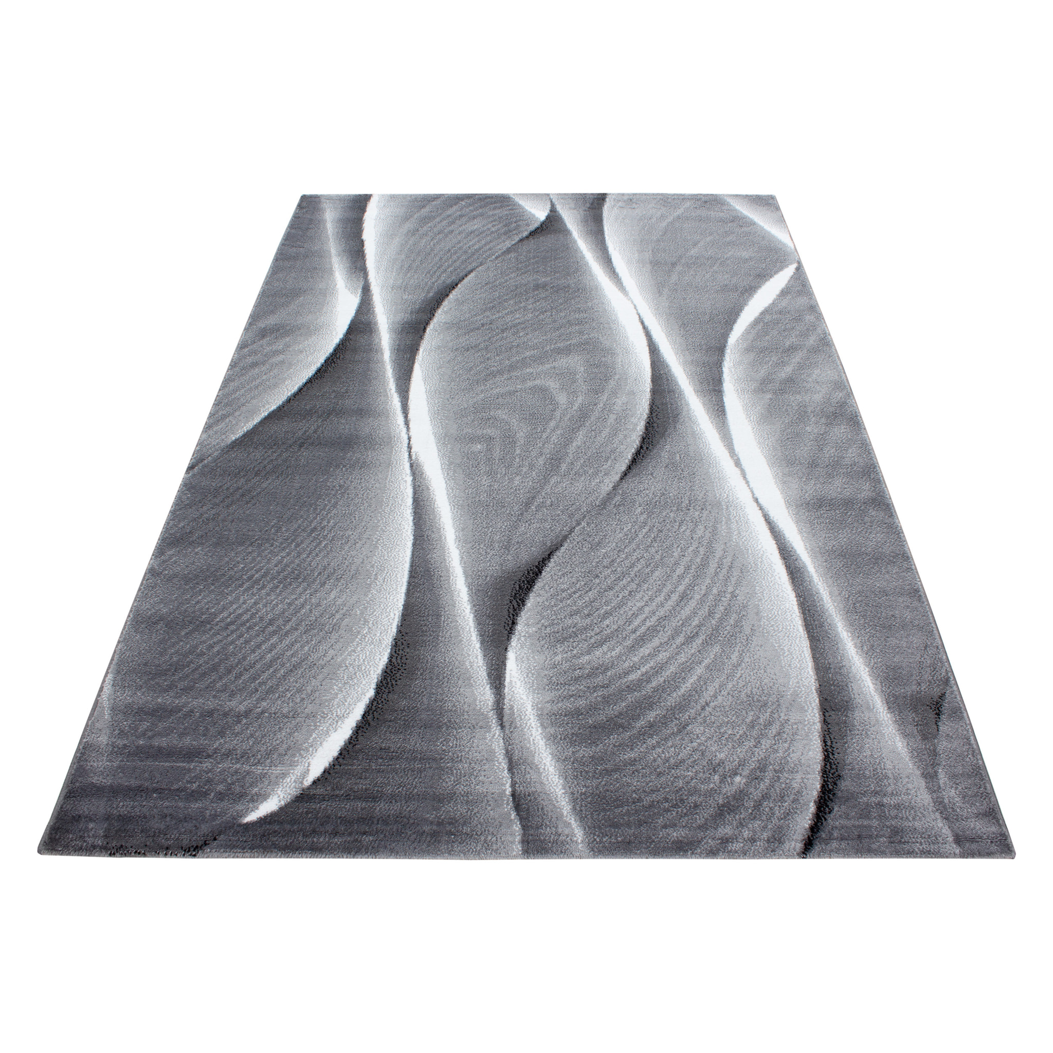 PARMA - Tapis à poils ras à motif artistique noir - PAR9310NOI